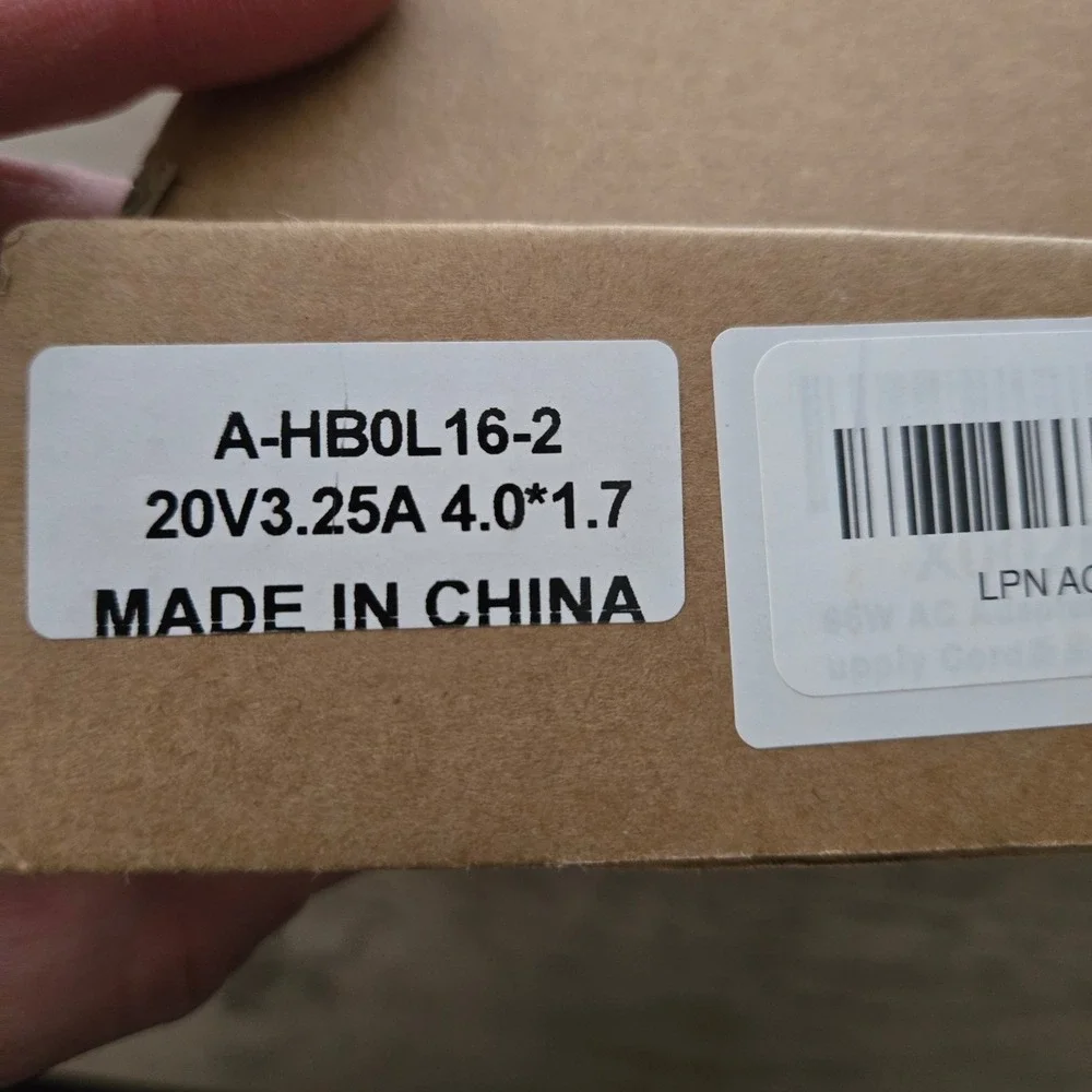 65W AC Adapter Charger 20V 3.25A Laptop Power Supply Cord A-HB0L16-2